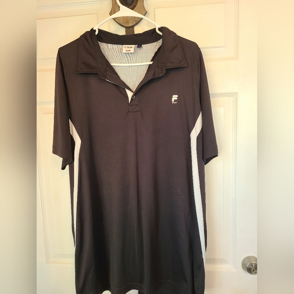(867) FILA Men's Premium Sports Golf Polo Shirt, Size: XXT, Color: Black - Picture 5 of 15